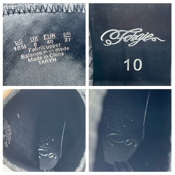 Fergie Taryn Ankle Boot Booties Black Basketweave Geometric Dressy Office Career - Picture 15 of 15